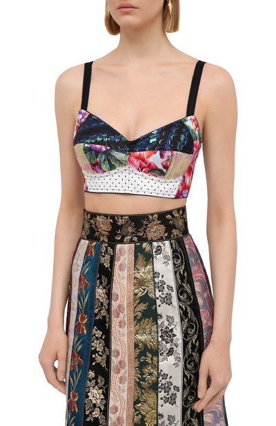 Бра-топ DOLCE & GABBANA разноцветного цвета по цене 89950 руб., арт. F7T18T/GDY11, фото 3 Бра-топ DOLCE & GABBANA, арт. F7T18T/GDY11, фото 3