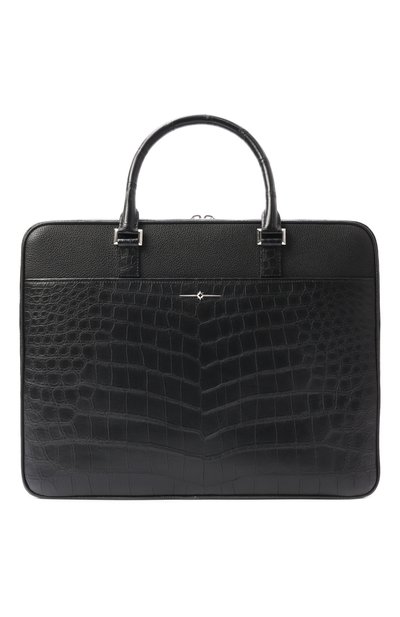 Мужской портфель с отделк ой из кожи крокодила AURUS COLLECTION, арт. BB003BKS