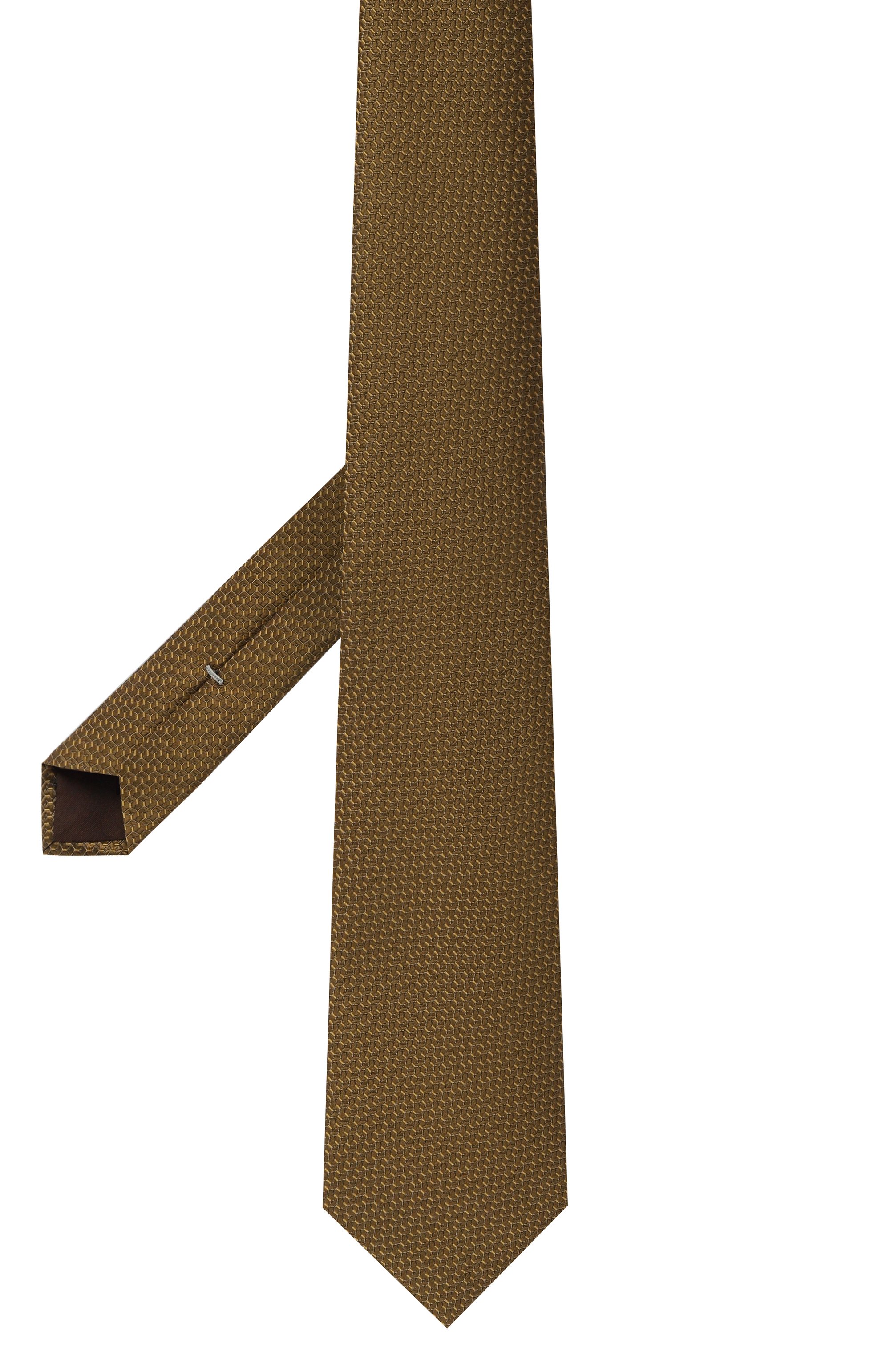 Шелковый галстук CANALI золотого цвета по цене 21000 руб., арт. 18/HJ04330, фото 3 Шелковый галстук CANALI, арт. 18/HJ04330, фото 3