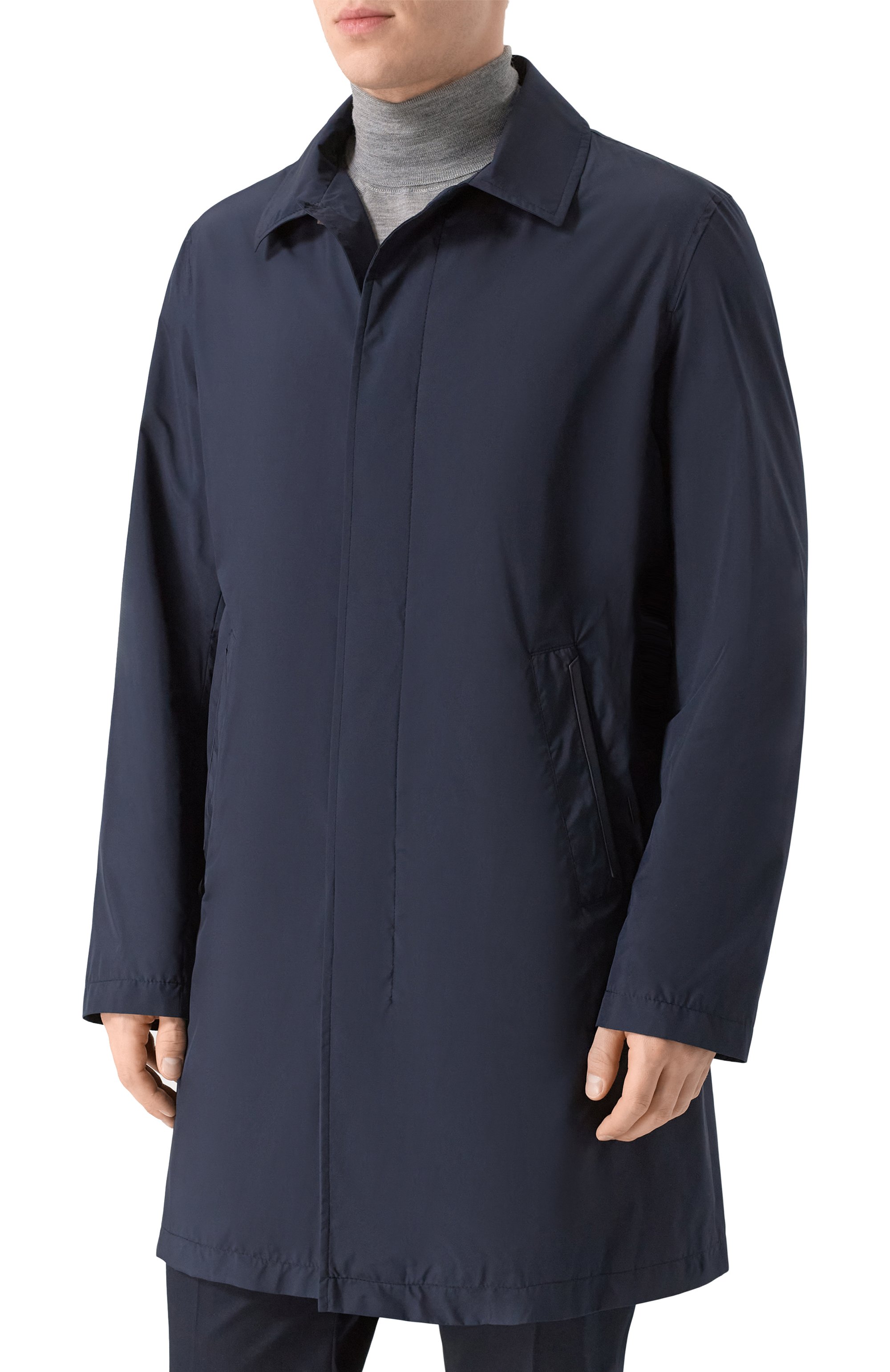 Плащ CORNELIANI темно-синего цвета по цене 118000 руб., арт. 2735X5/2720150, фото 3 Плащ CORNELIANI, арт. 2735X5/2720150, фото 3