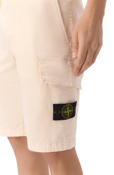 Хлопковые шорты STONE ISLAND кремового цвета по цене 43950 руб., арт. L1S15L100018/S0004, фото 5 Хлопковые шорты STONE ISLAND, арт. L1S15L100018/S0004, фото 5