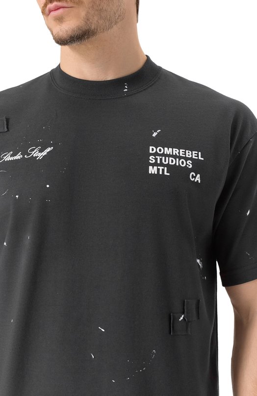 Хлопковая футболка DOMREBEL M STAFF TSHIRT Серый  M STAFF TSHIRT Фото 5