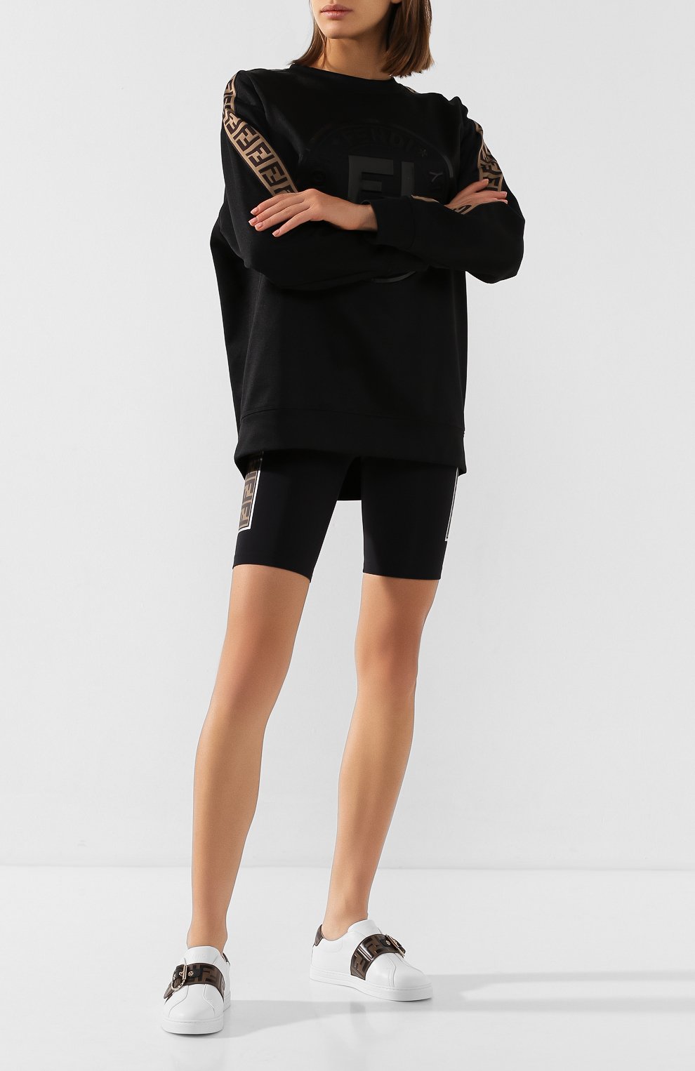 Шорты FENDI черного цвета по цене 35650 руб., арт. FAB201 AB4A, фото 2 Шорты FENDI, арт. FAB201 AB4A, фото 2
