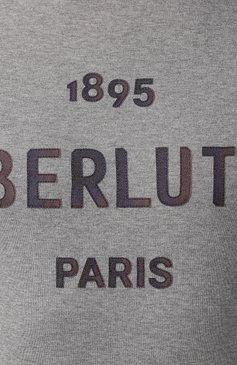 Мужская хлопковая футболка BERLUTI серого цвета, арт. R17JRS41-001 | Фото 5 (Материал внешний: Хлопок; Рукава: Короткие; Длина (для топов): Стандартные; Принт: С принтом; Стили: Кэжуэл; Материал сплава: Проставлено; Драгоценные камни: Проставлено; Мужское Кросс-КТ: Футболка-одежда; Кросс-КТ: Джерси)