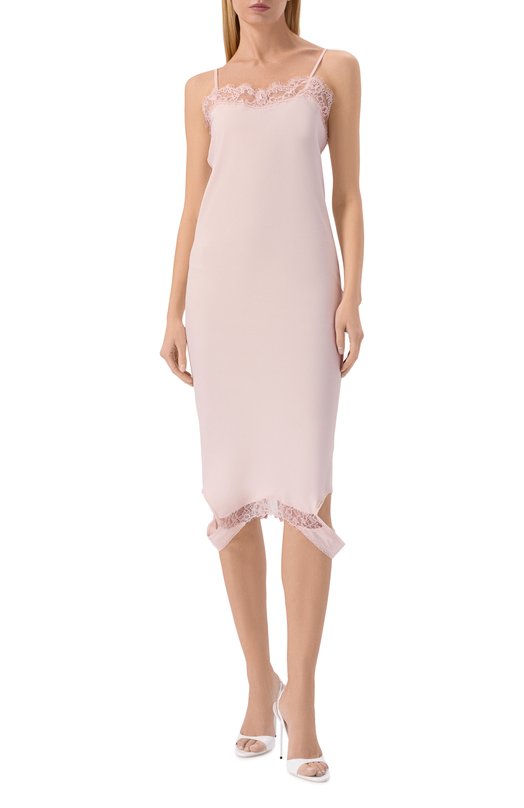 Платье из вискозы и хлопка MM6 S52DD0075/M35731 Розовый  S52DD0075/M35731 Фото 5