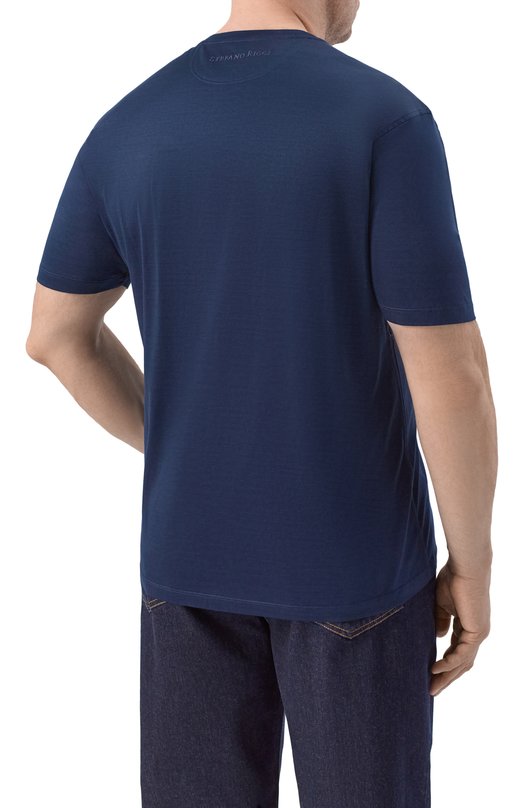 Хлопковая футболка Stefano Ricci MNH6205360/TE001 Синий  MNH6205360/TE001 Фото 4