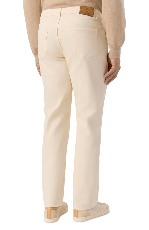 Джинсы Traditional Fit Brunello Cucinelli M277PB3210 Бежевый  M277PB3210 Фото 4