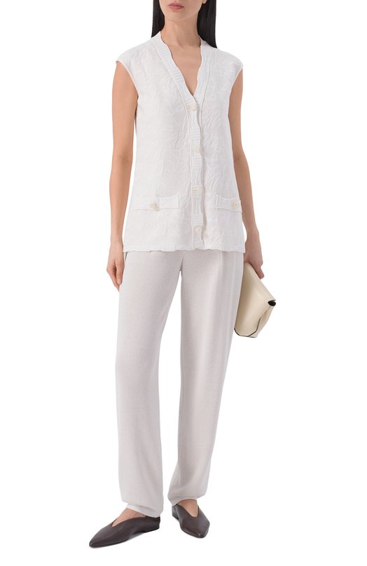 Брюки из вискозы Freeage S25.PT134.7009.100 Белый  S25.PT134.7009.100 Фото 2