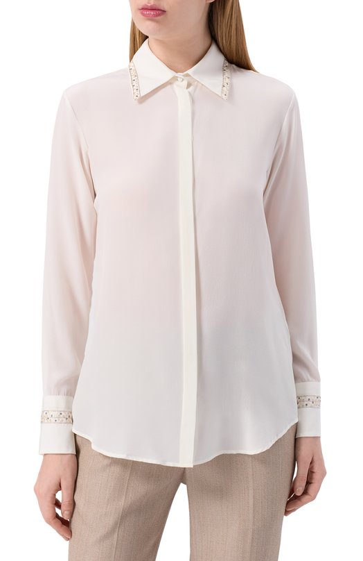 Шелковая блузка Antonelli Firenze P1229/240 Кремовый  P1229/240 Фото 3