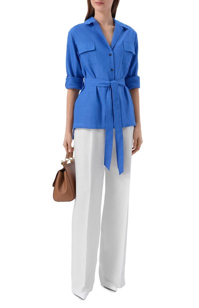 Женская льняная рубашка KITON, арт. D57418H09632