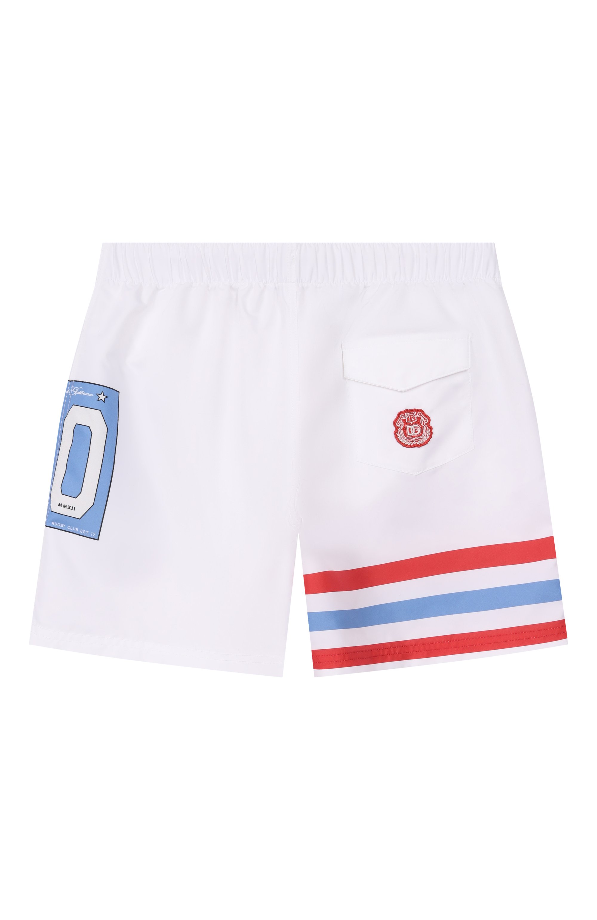 Плавки-шорты DOLCE & GABBANA белого цвета по цене 26000 руб., арт. L4J818/0N0CP_001, фото 2 Плавки-шорты DOLCE & GABBANA, арт. L4J818/0N0CP_001, фото 2