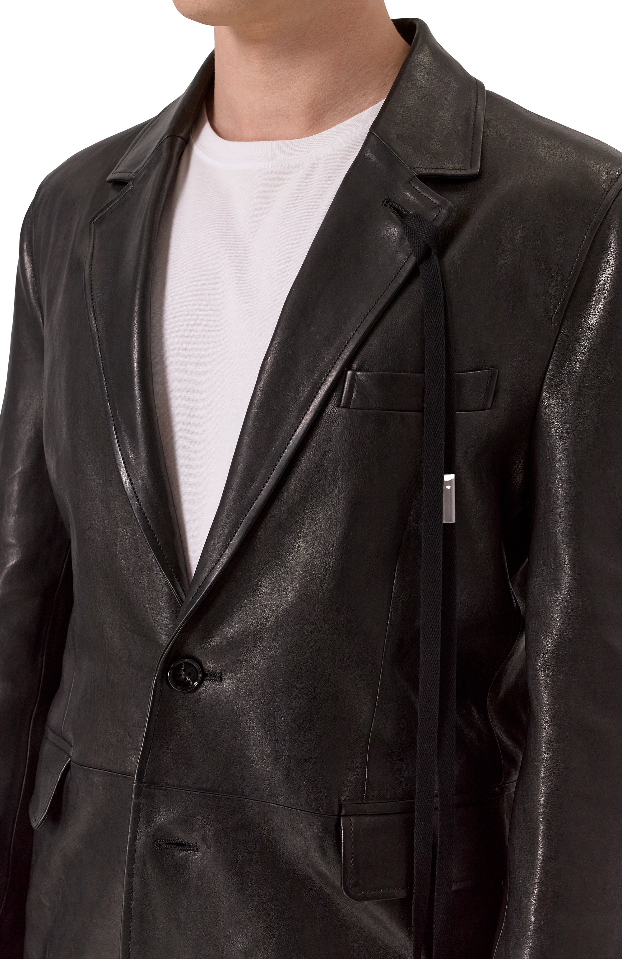 Кожаный пиджак ANN DEMEULEMEESTER, арт. B0012738/LT137, фото 6