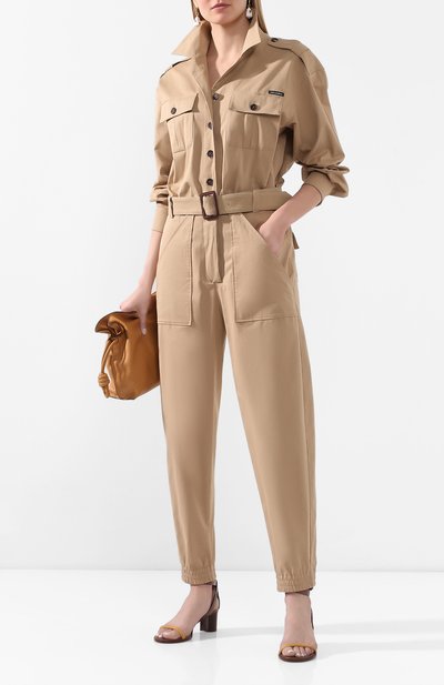 Хлопковый комбинезон DOLCE & GABBANA бежевого цвета по цене 228000 руб., арт. F6J1QT/FUFJ9, фото 2 Хлопковый комбинезон DOLCE & GABBANA, арт. F6J1QT/FUFJ9, фото 2