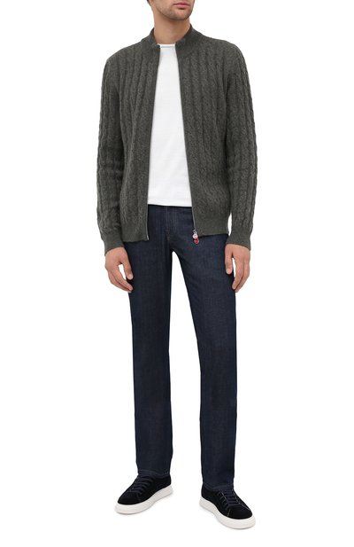 Кашемировый кардиган KITON хаки цвета по цене 295000 руб., арт. UK1019, фото 2 Кашемировый кардиган KITON, арт. UK1019, фото 2