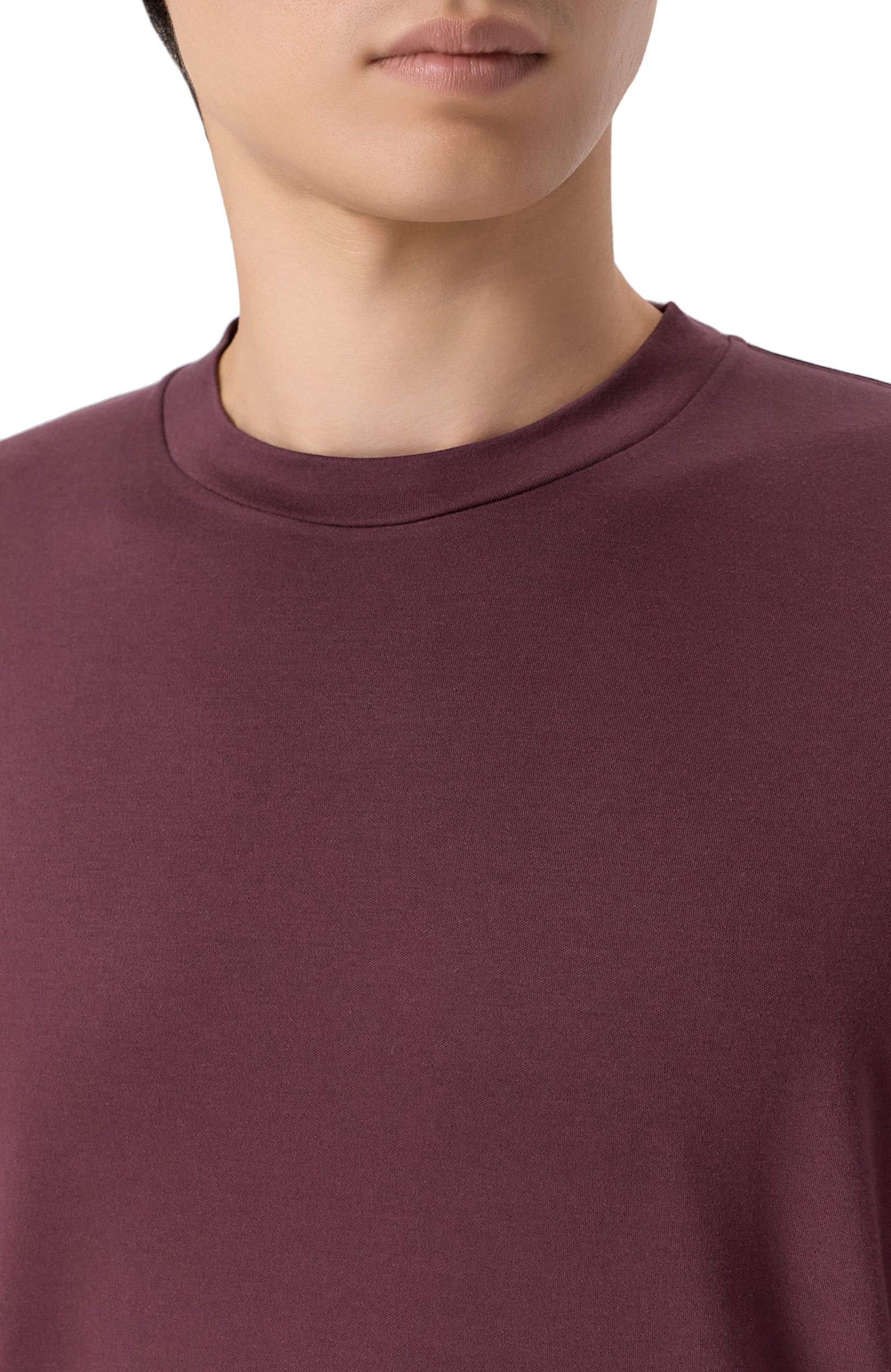 Хлопковая футболка CANALI фиолетового цвета по цене 55350 руб., арт. T0965/MJ02451, фото 5 Хлопковая футболка CANALI, арт. T0965/MJ02451, фото 5