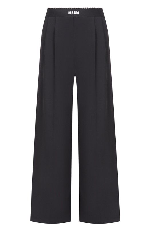 Шерстяные брюки MSGM 4041MDP13/267100 Чёрный 4041MDP13/267100