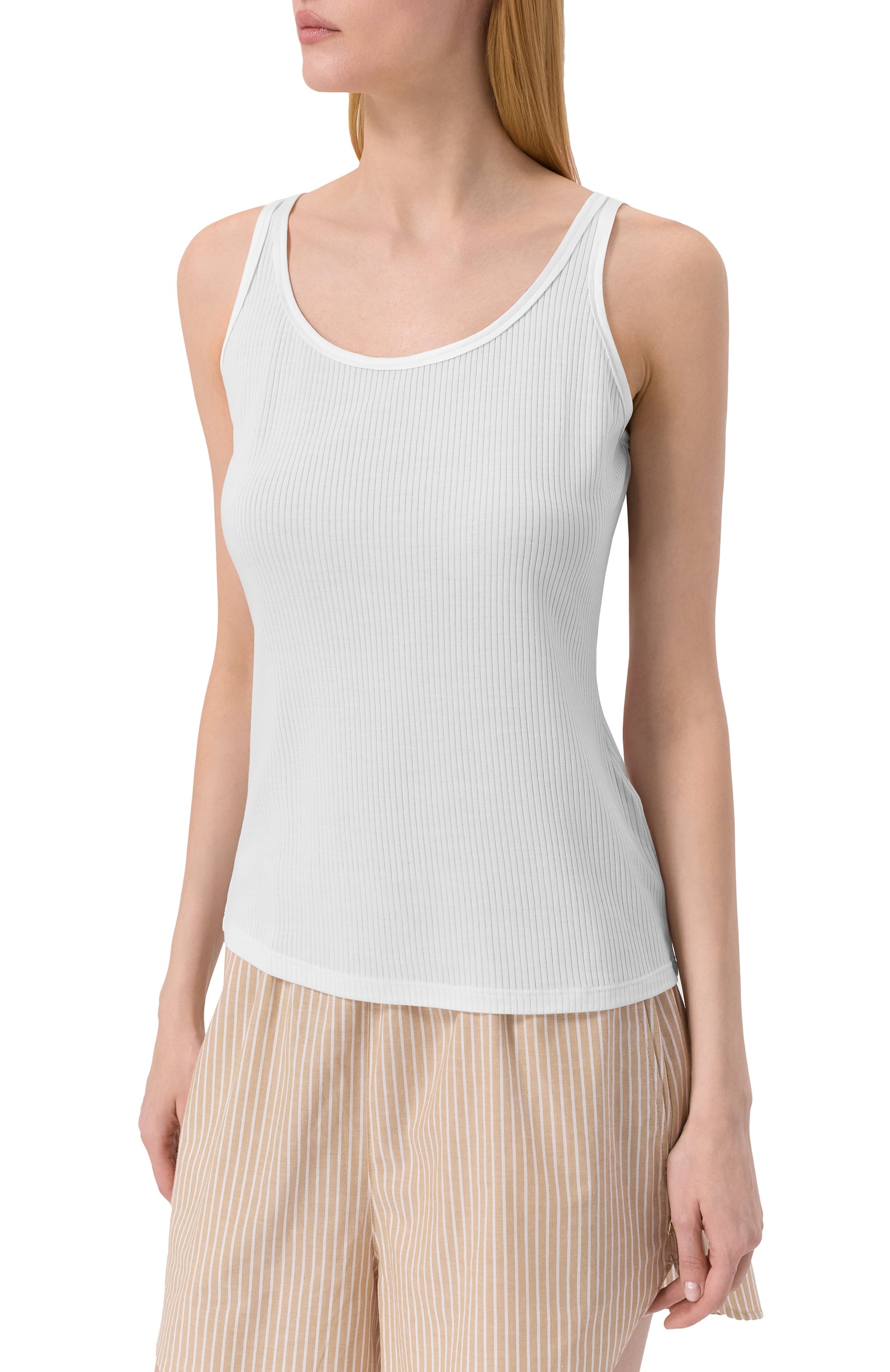 Майка из лиоцелла BOSS белого цвета по цене 9560 руб., арт. 50537597, фото 3 Майка из лиоцелла BOSS, арт. 50537597, фото 3