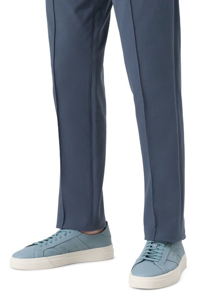 Кожаные кеды double buckle SANTONI, арт. MBGG21967PNNTSIW, фото 3