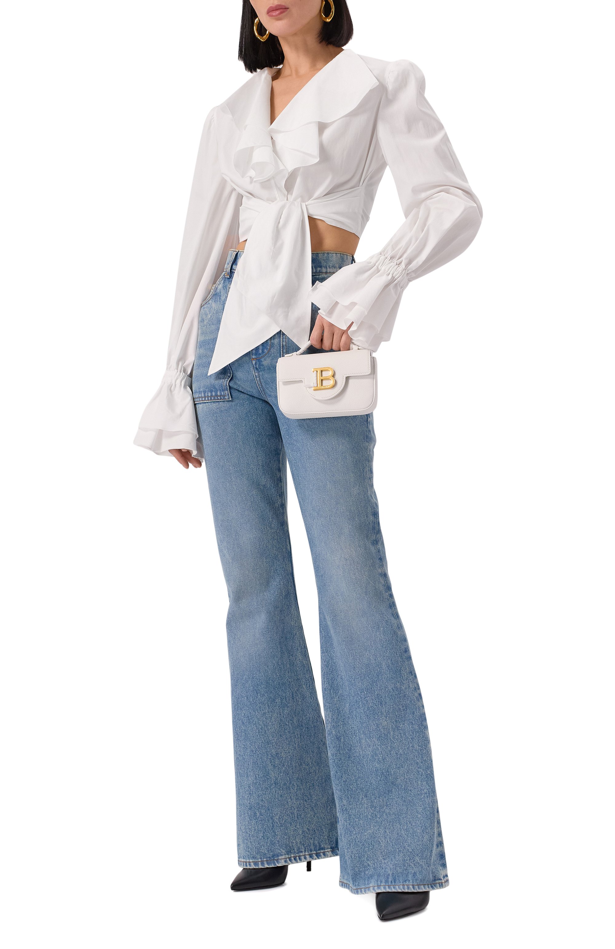 Сумка b-buzz mini BALMAIN белого цвета по цене 104500 руб., арт. EN1DG811/LP0S, фото 7 Сумка b-buzz mini BALMAIN, арт. EN1DG811/LP0S, фото 7