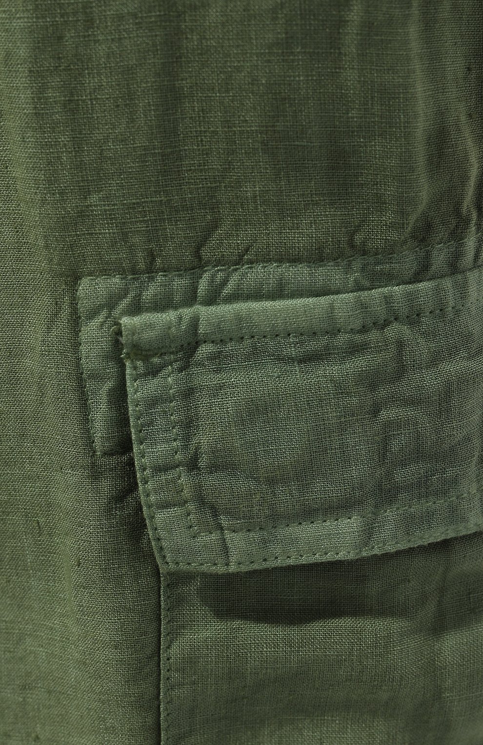 Льняные брюки-карго 120% LINO хаки цвета по цене 33950 руб., арт. 31ALIW290J/000F753/S00, фото 5 Льняные брюки-карго 120% LINO, арт. 31ALIW290J/000F753/S00, фото 5