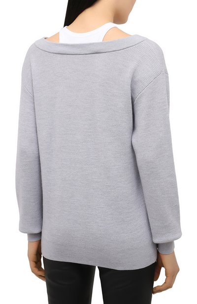 Шерстяной пуловер ALEXANDERWANG.T серого цвета по цене 49600 руб., арт. 4KC1201038, фото 4 Шерстяной пуловер ALEXANDERWANG.T, арт. 4KC1201038, фото 4