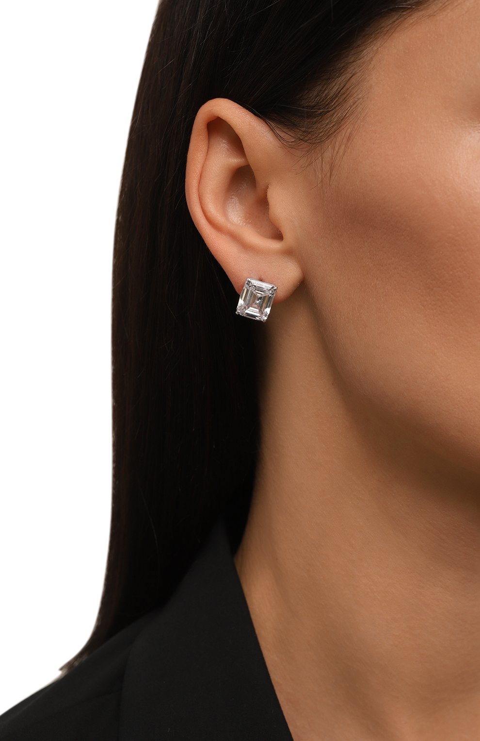 Серьги SASHAVERSE серебряного цвета по цене 24500 руб., арт. ER5/WHITE/NY24, фото 2 Серьги SASHAVERSE, арт. ER5/WHITE/NY24, фото 2