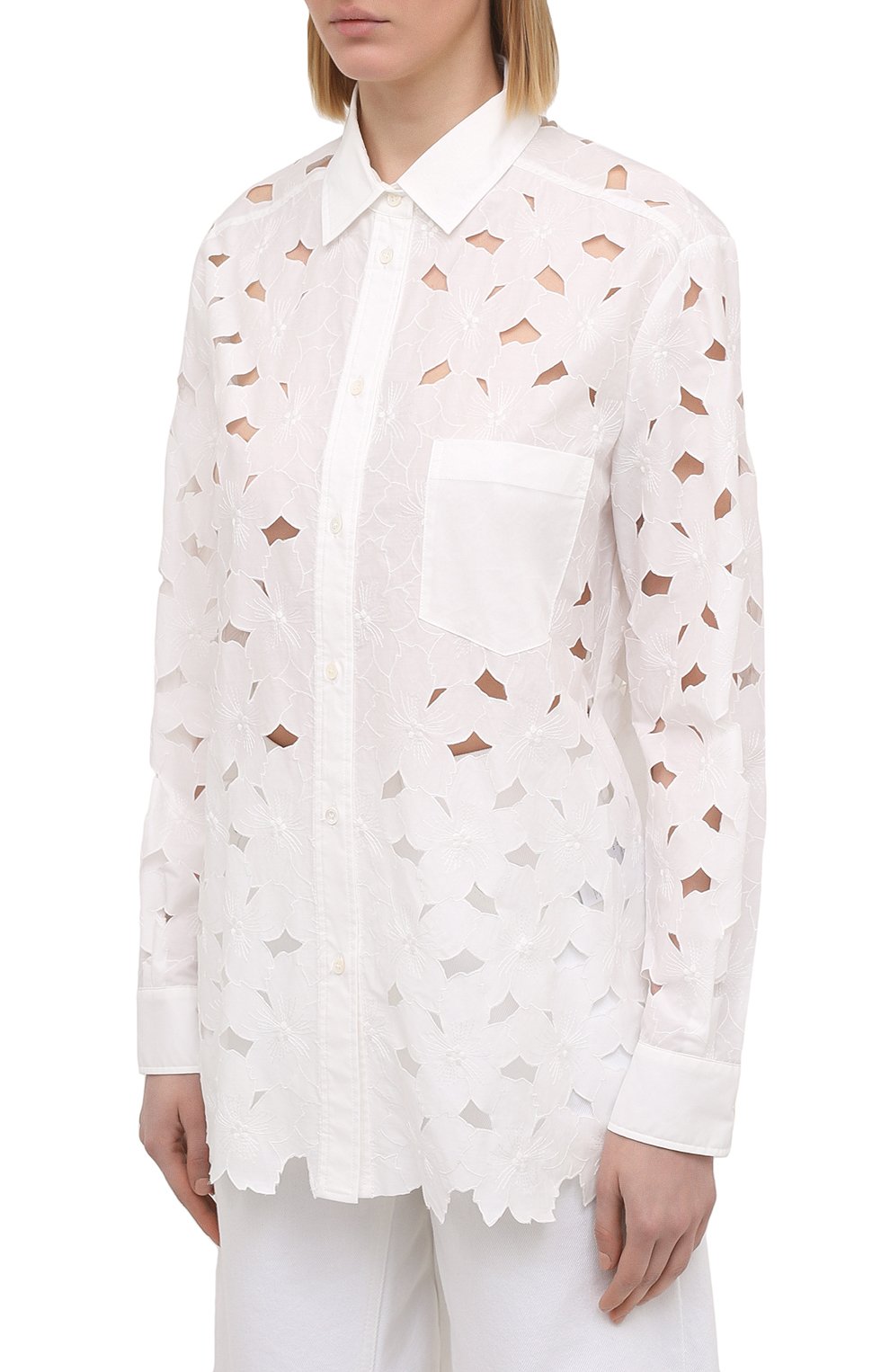 Рубашка REDVALENTINO белого цвета по цене 57800 руб., арт. VR0AB03U/5TB, фото 3 Рубашка REDVALENTINO, арт. VR0AB03U/5TB, фото 3