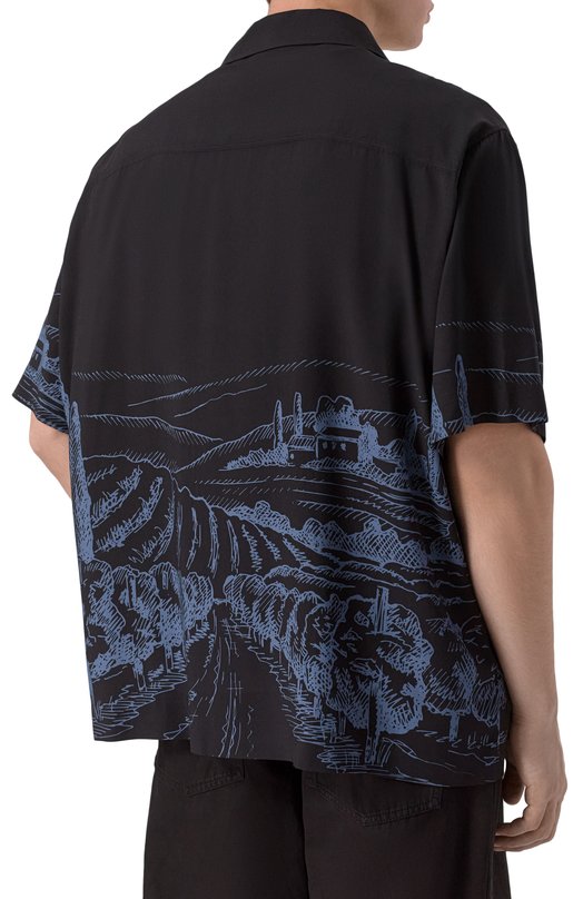 Рубашка из вискозы HUGO 50555785 Чёрный  50555785 Фото 4