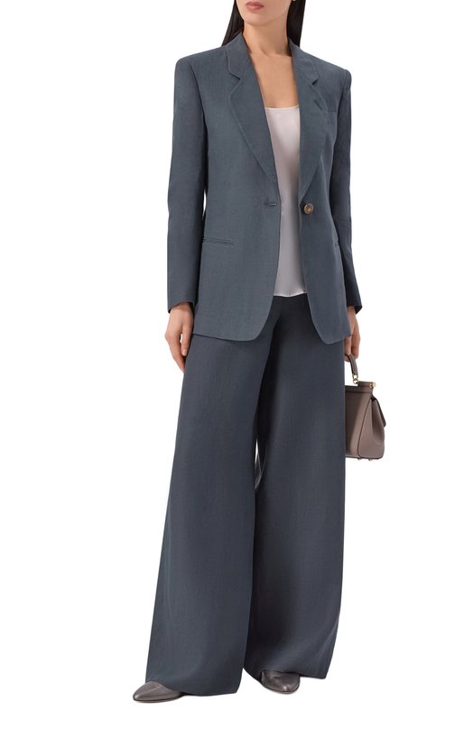 Льняной жакет Giorgio Armani GW002824/TE11126 Серый  GW002824/TE11126 Фото 2