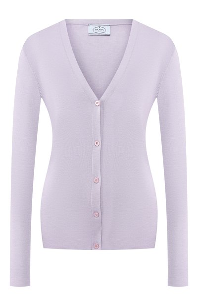 Женский однотонный кардиган на пуговицах PRADA, арт. 25437-40J-F0230