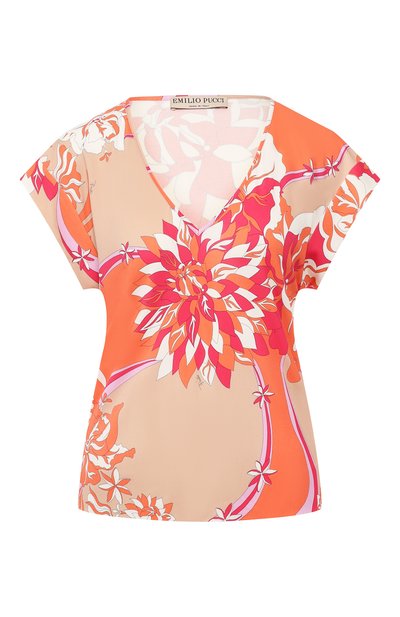 Женский топ из смеси вискозы и шелка EMILIO PUCCI, арт. 0EJM30/0E747