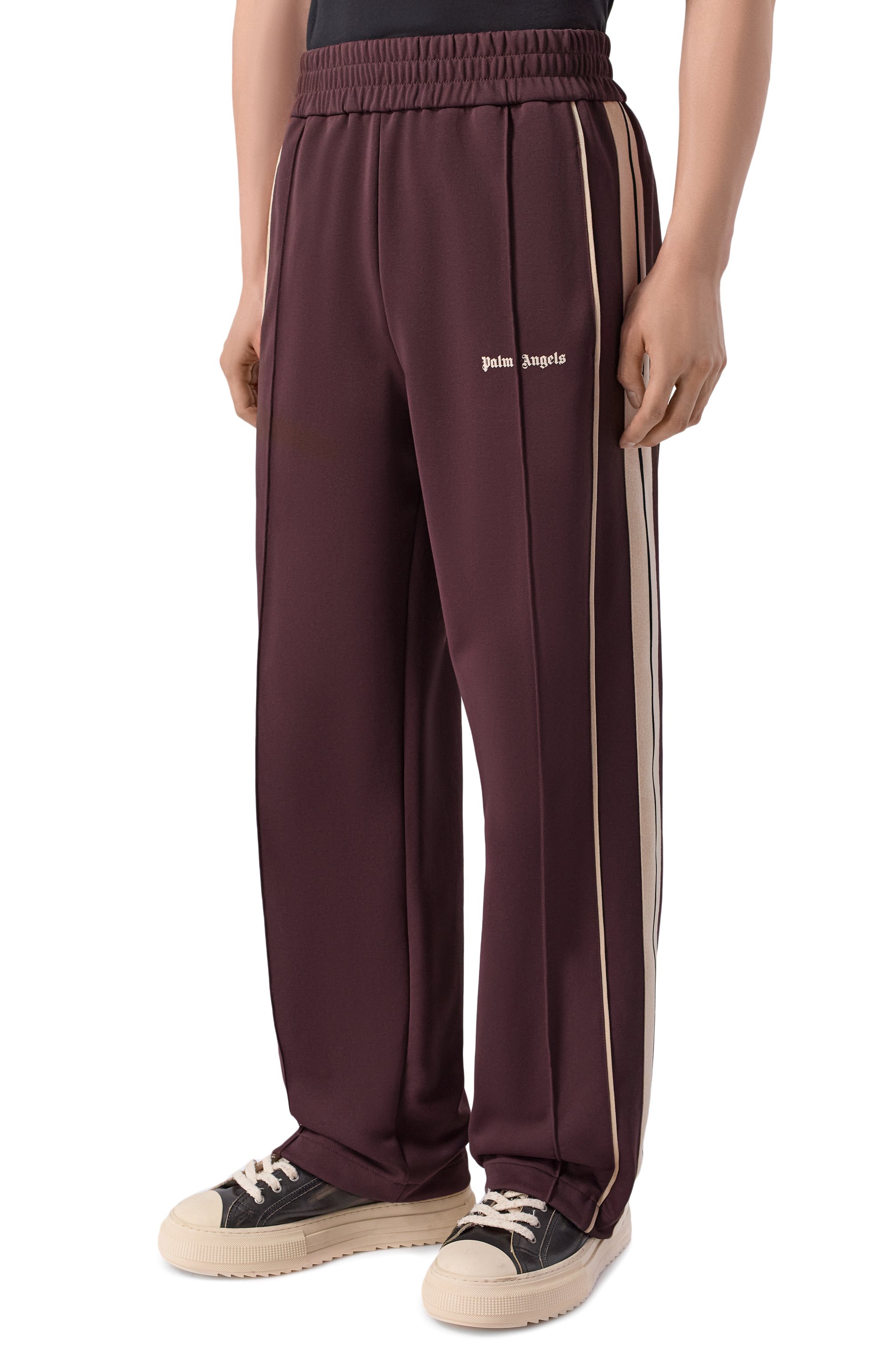 Брюки PALM ANGELS темно-коричневого цвета по цене 44700 руб., арт. PMCJ04JS26FAB001, фото 3 Брюки PALM ANGELS, арт. PMCJ04JS26FAB001, фото 3