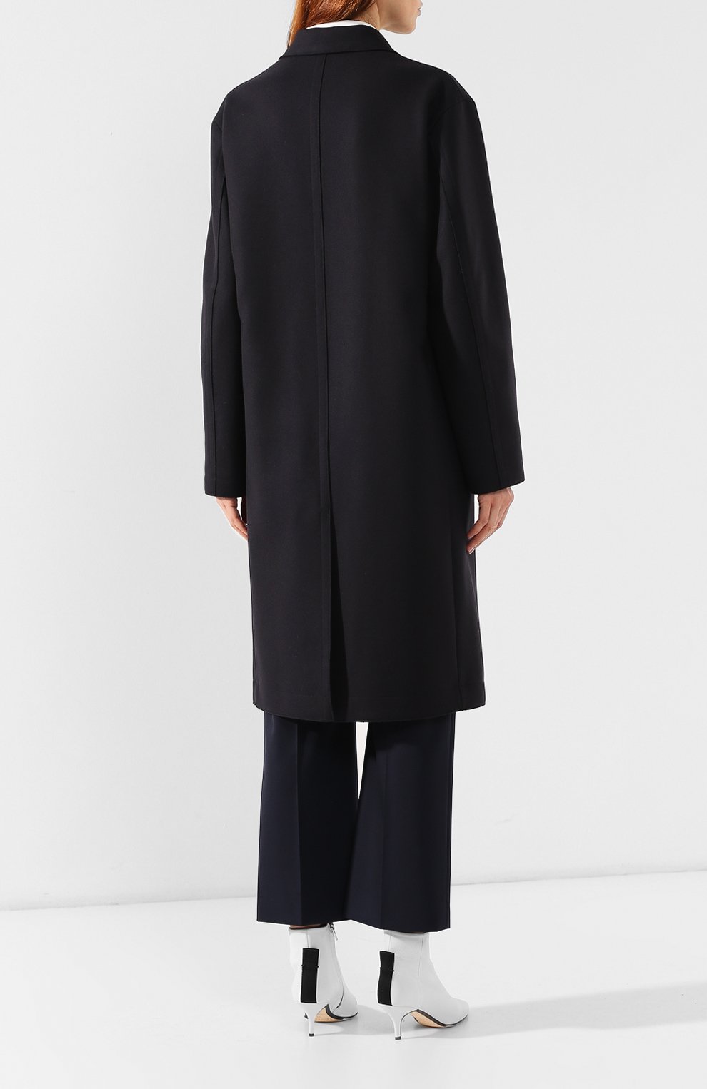 Шерстяное пальто JIL SANDER NAVY темно-синего цвета по цене 69950 руб., арт. JNWM1001B/JM2108, фото 4 Шерстяное пальто JIL SANDER NAVY, арт. JNWM1001B/JM2108, фото 4