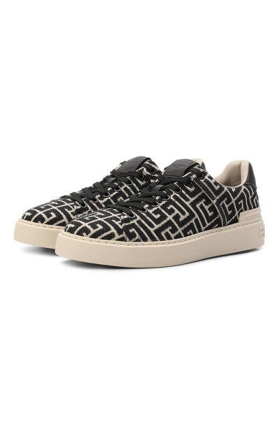 Женские текстильные кеды b-court BALMAIN, арт. GN1VI690/TJCM