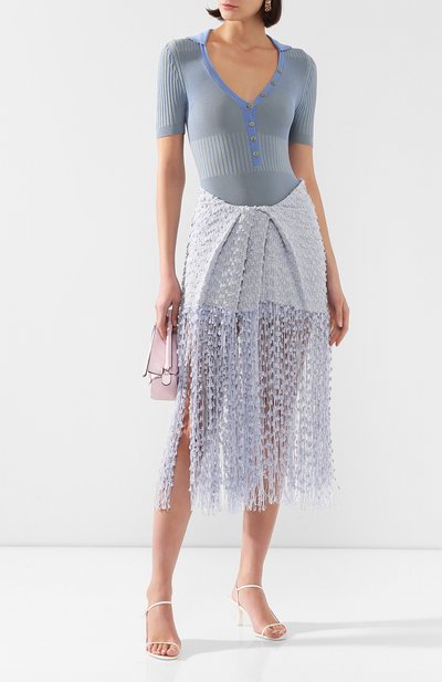 Боди JACQUEMUS голубого цвета по цене 23200 руб., арт. 201KN33/51341, фото 2 Боди JACQUEMUS, арт. 201KN33/51341, фото 2