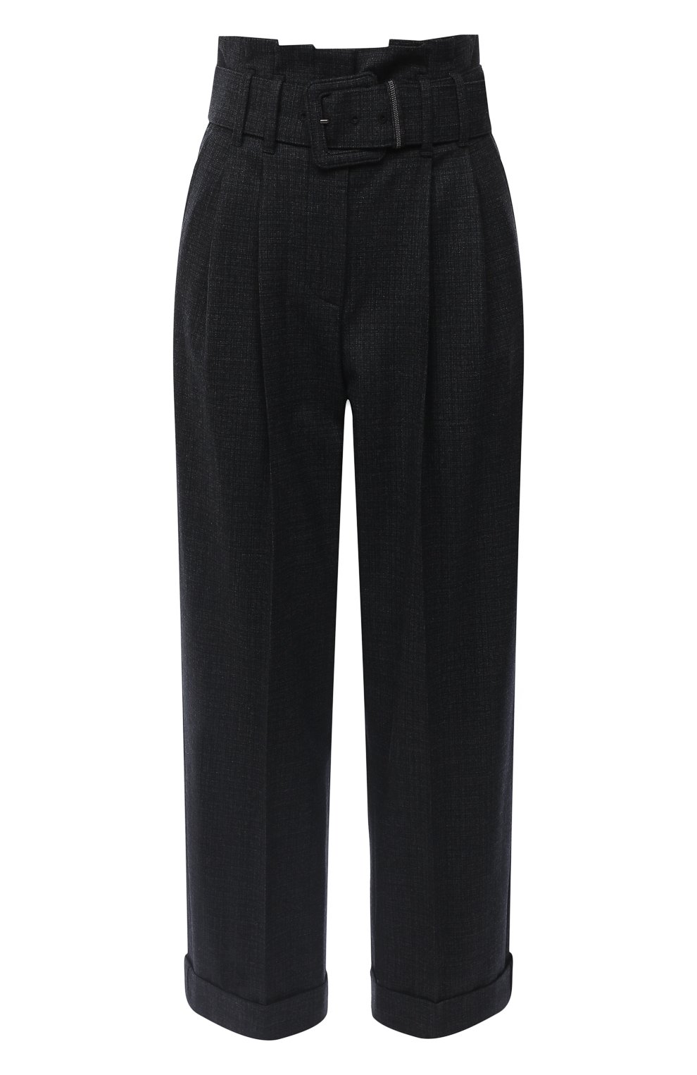 Шерстяные брюки BRUNELLO CUCINELLI темно-серого цвета по цене 153500 руб., арт. MP160P7382, фото 1 Шерстяные брюки BRUNELLO CUCINELLI, арт. MP160P7382, фото 1