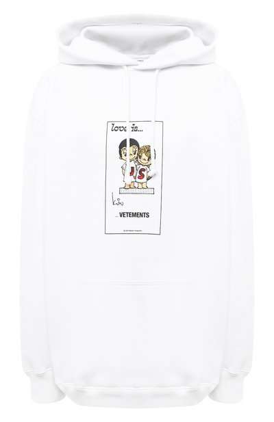 Женский хлопковое худи VETEMENTS, арт. UAH21TR687 1600/W