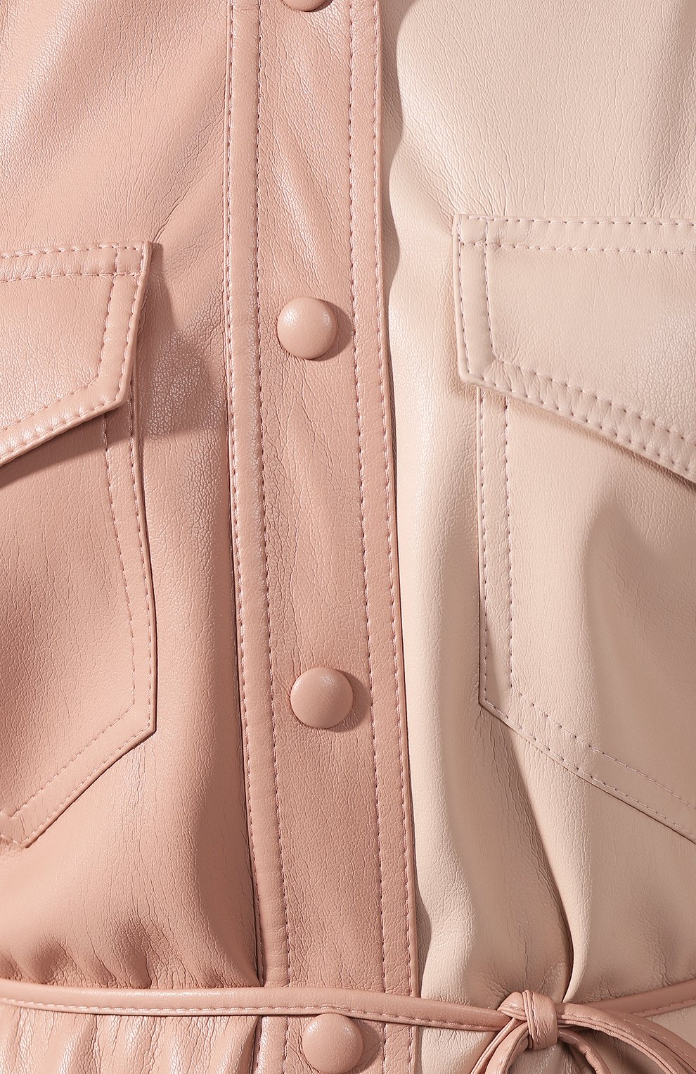 Рубашка с поясом NANUSHKA, арт. EDDY_BLUSH PATCHW0RK_VEGAN LEATHER, фото 5