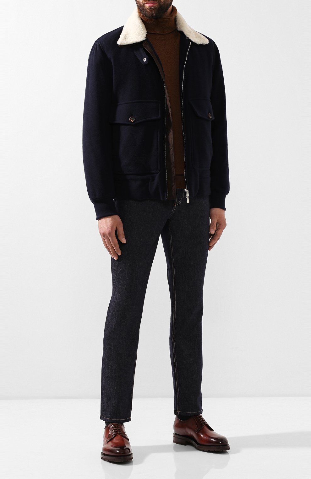 Кожаные дерби SANTONI, арт. MCCG13974ML8HBUSR51, фото 2