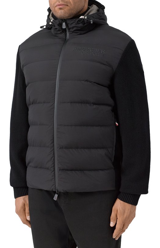 Комбинированный кардиган Moncler Grenoble I20979B00003/M1122 Чёрный  I20979B00003/M1122 Фото 3