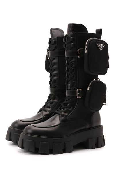 Комбинированные ботинки monolith PRADA, арт. 1W257M-3L09-F0002-055, фото 1