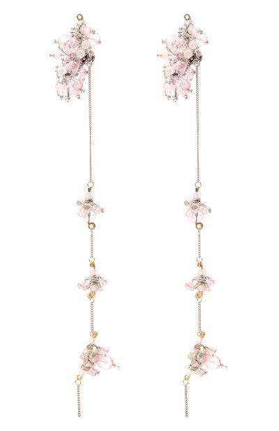 Серьги DRIES VAN NOTEN светло-розового цвета по цене 35150 руб., арт. 242-018228-052, фото 3 Серьги DRIES VAN NOTEN, арт. 242-018228-052, фото 3