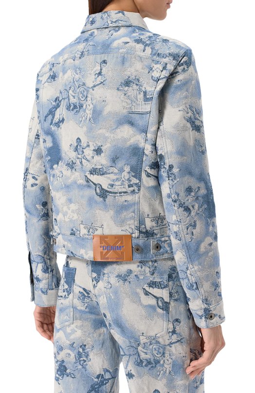 Джинсовая куртка Off-White 0WYE012S25FAB0014200 Голубой  0WYE012S25FAB0014200 Фото 4