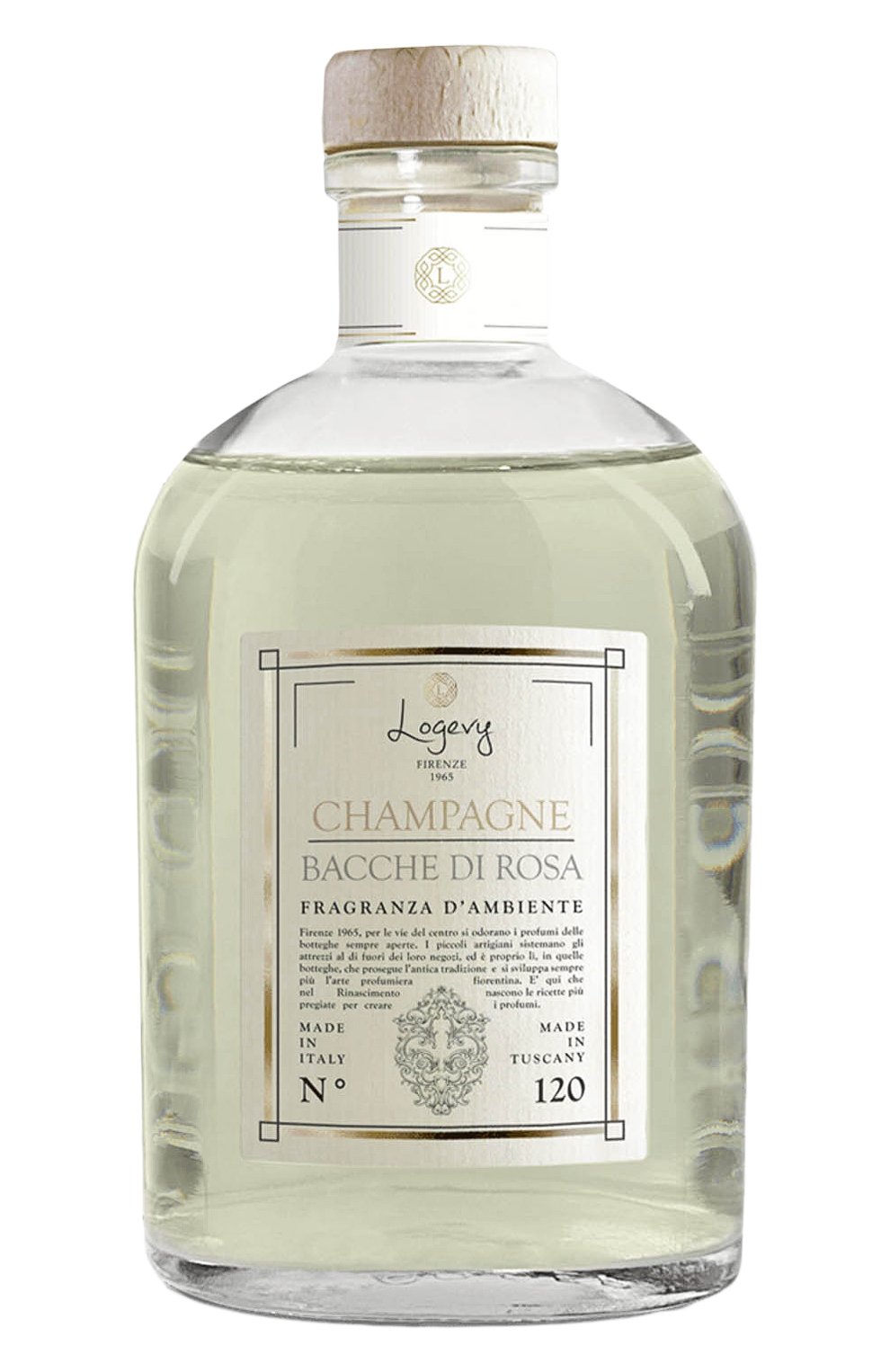 Диффузор champagne e bacche di rosa / "шампанское & розовые ягоды" (ваза 3000ml + рефил 6x500ml) LOGEVY FIRENZE 1965, арт. 8050519371360, фото 1