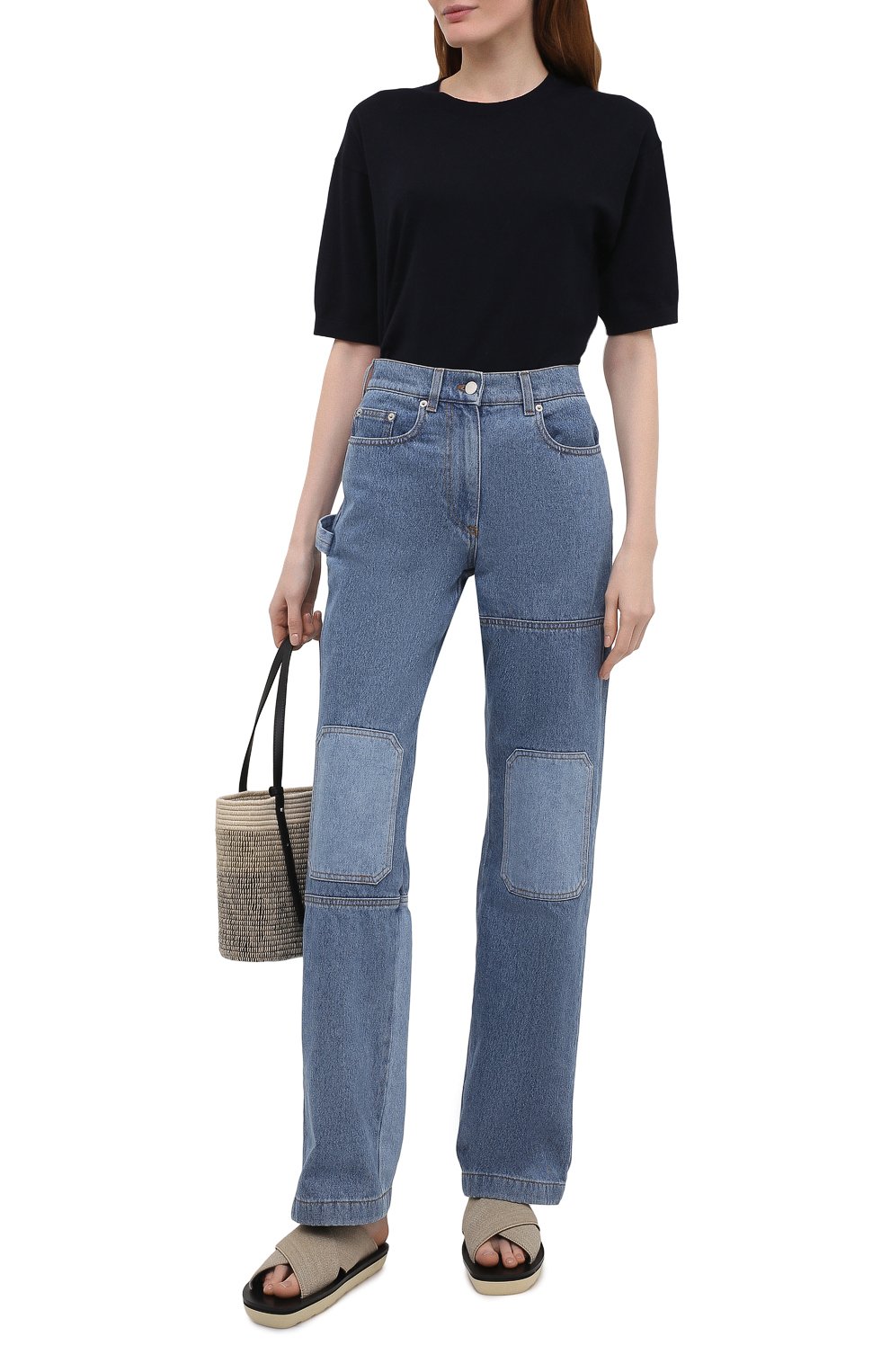 Хлопковая футболка THEORY темно-синего цвета по цене 19950 руб., арт. L0214713, фото 2 Хлопковая футболка THEORY, арт. L0214713, фото 2