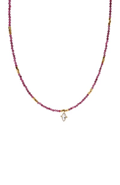 Колье HANKA_IN фиолетового цвета по цене 17450 руб., арт. GIGI-CH-RUB-CZ-1M, фото 3 Колье HANKA_IN, арт. GIGI-CH-RUB-CZ-1M, фото 3