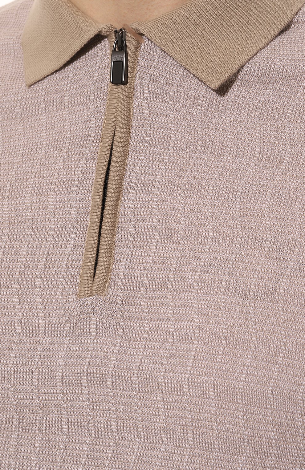 Хлопковое поло CANALI бежевого цвета по цене 49150 руб., арт. C0454/MY01896, фото 5 Хлопковое поло CANALI, арт. C0454/MY01896, фото 5