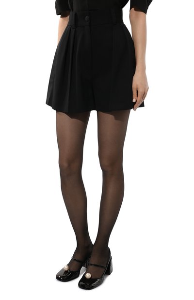 Шерстяные шорты MIU MIU черного цвета по цене 105000 руб., арт. MP1425-1R1-F0002, фото 3 Шерстяные шорты MIU MIU, арт. MP1425-1R1-F0002, фото 3