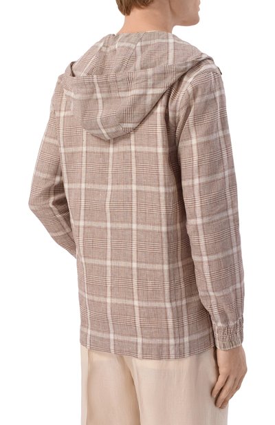 Льняная куртка-рубашка KITON, арт. UMC010H096380, фото 4