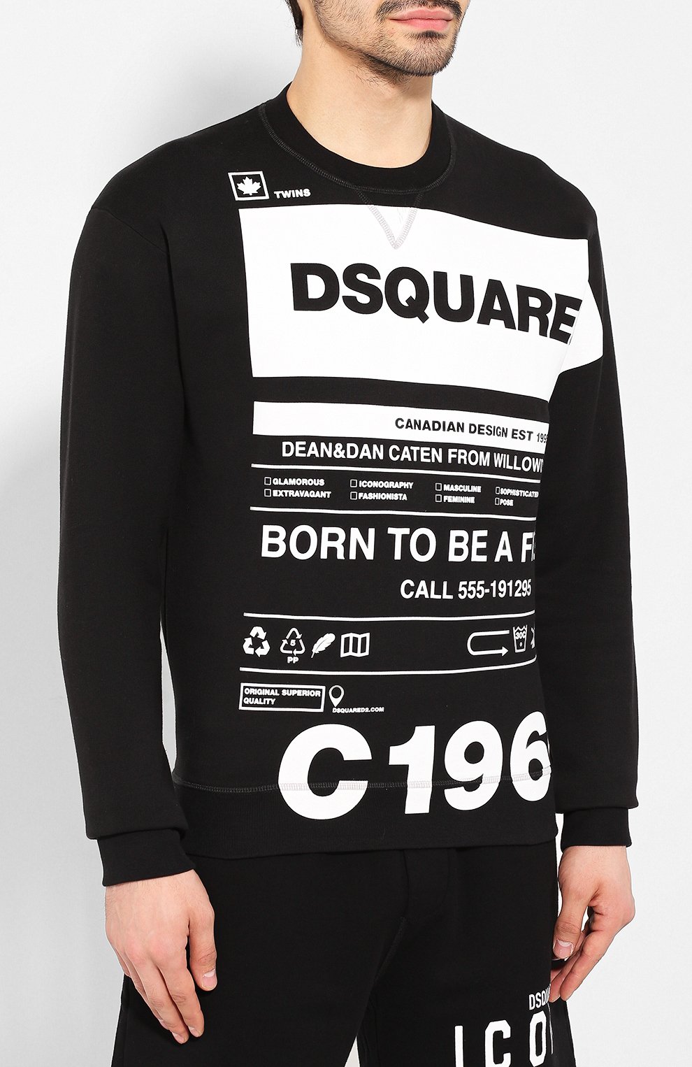 Хлопковый свитшот DSQUARED2, арт. S74GU0410/S25042, фото 3